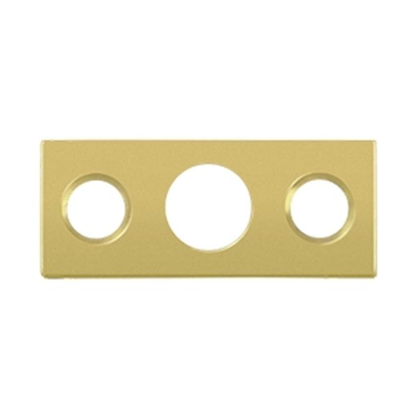 Dendesigns Brass Strike Plate for 7 in. Flush BoltPolished Brass DE931684